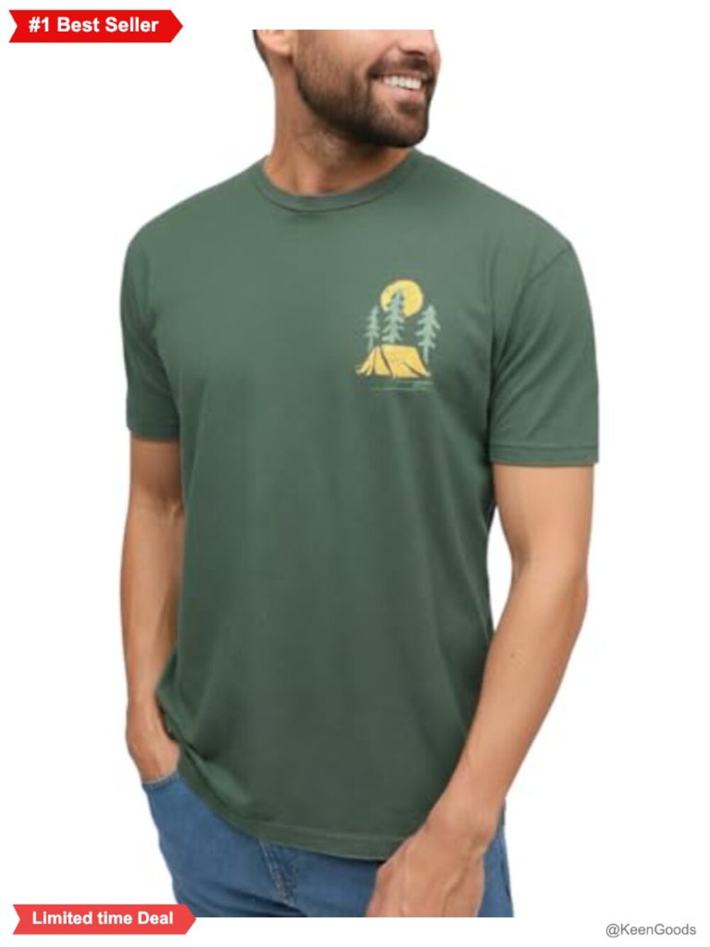 Men's Graphic Tee Cool Nature Design Short Sleeve Crew Neck T-Shirt